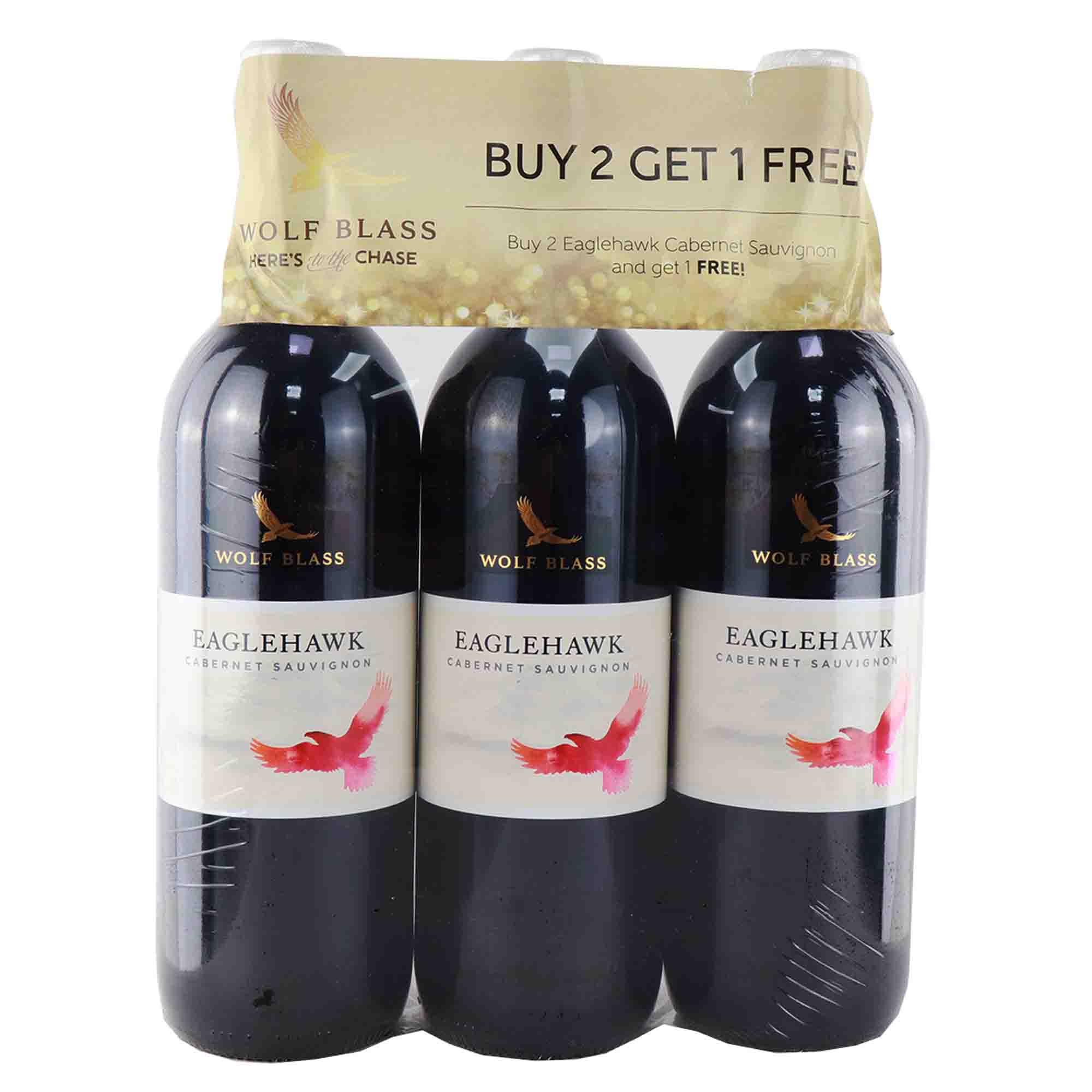 Wolf Blass Eaglehawk Cabernet Sauvignon Red Wine (750mL x 3pcs)